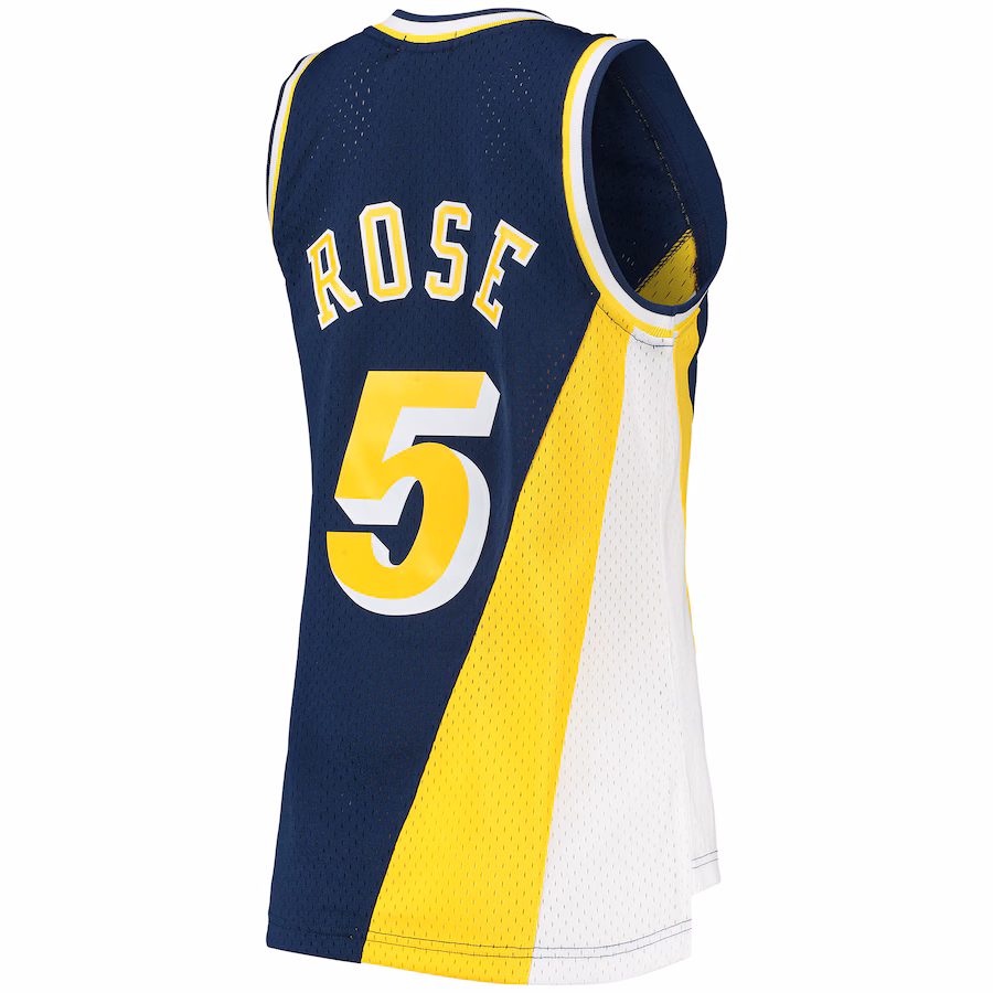 Jalen Rose, Camiseta Swingman Hardwood Classics 1996/97 para mujeres de Mitchell & Ness de los Indiana Pacers - Azul marino