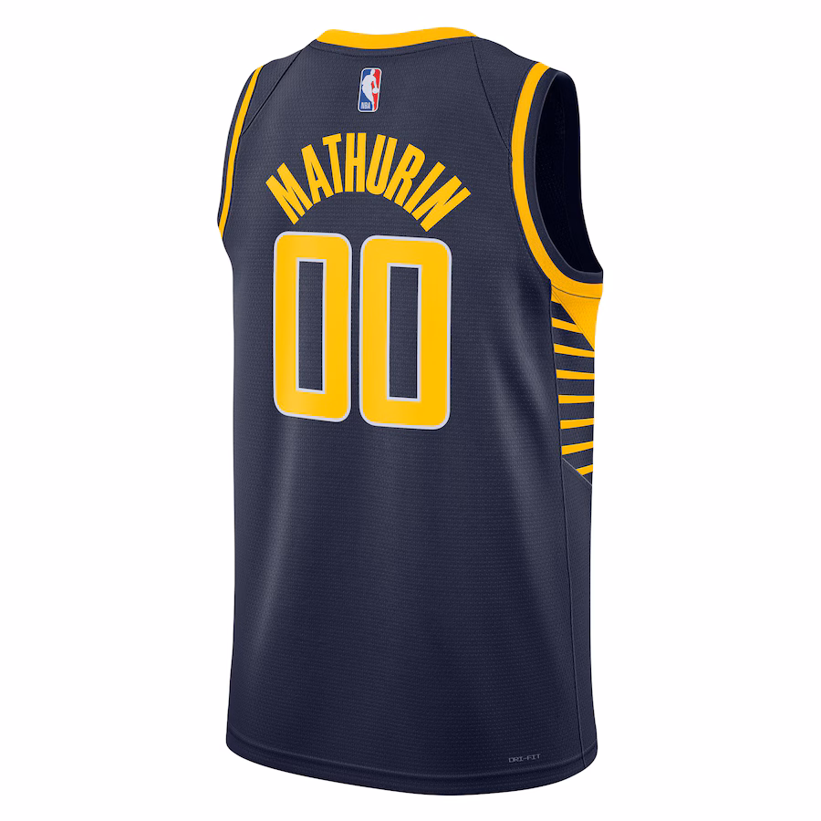 Bennedict Mathurin, Maillot Swingman unisexe Nike des Indiana Pacers - Édition Icône - Bleu marine
