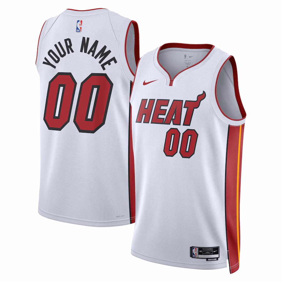Miami Heat Unisex Swingman Custom Jersey - Association Edition - White