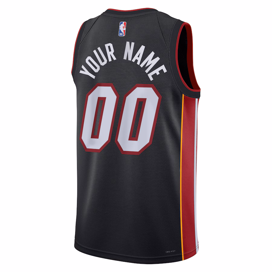 Miami Heat Unisex Swingman Custom Jersey - Icon Edition - Black