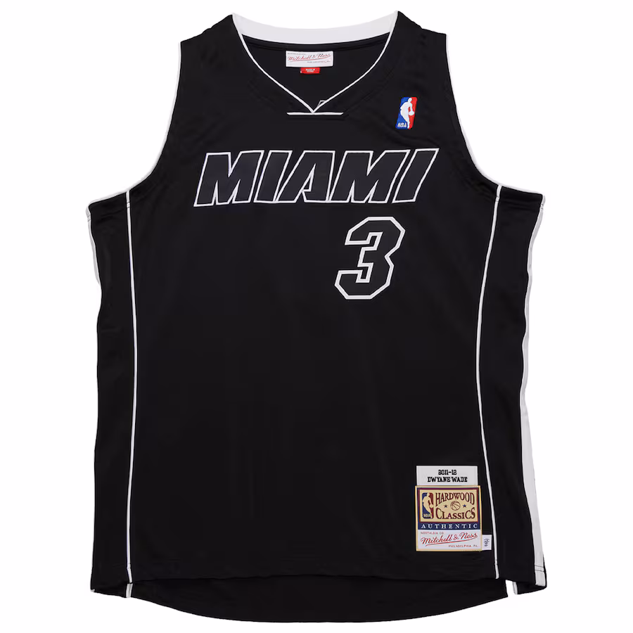 Dwyane Wade, Miami Heat Mitchell & Ness 2011/12 Hardwood Classics Authentic Jersey - Black