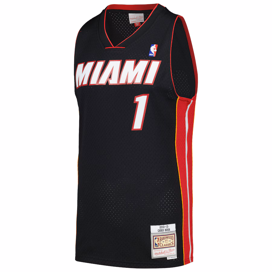 Chris Bosh Miami Heat 2012/13 Hardwood Classics Black Swingman Jersey