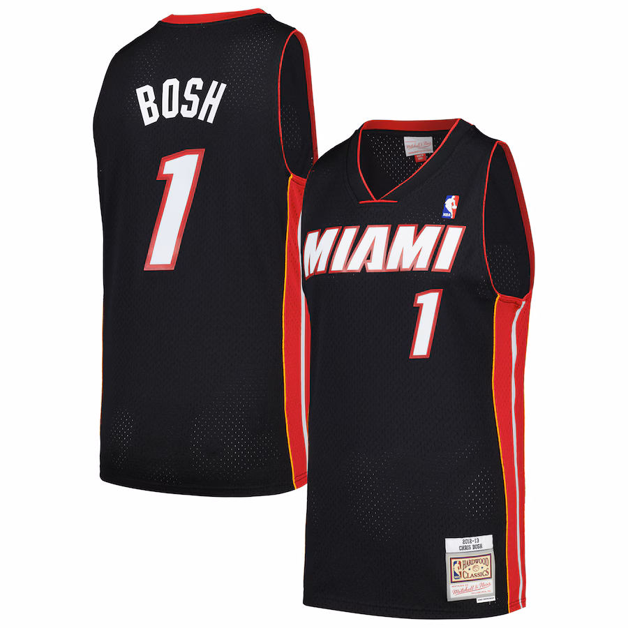 Chris Bosh Miami Heat 2012/13 Hardwood Classics Black Swingman Jersey