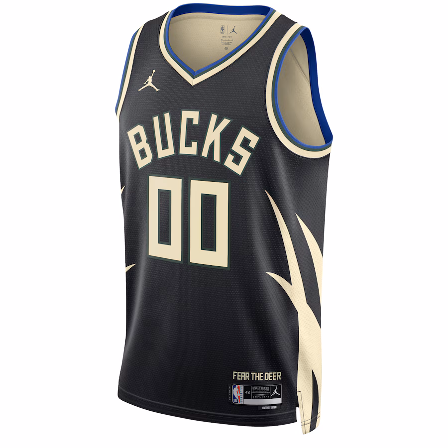 Milwaukee Bucks Jordan Brand Unisex 2022/23 Season Swingman Custom Jersey - Statement Edition - Black
