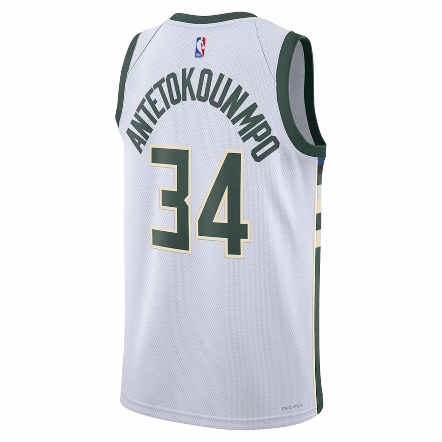 Giannis Antetokounmpo, Milwaukee Bucks Unisex Swingman Jersey - Association Edition - White