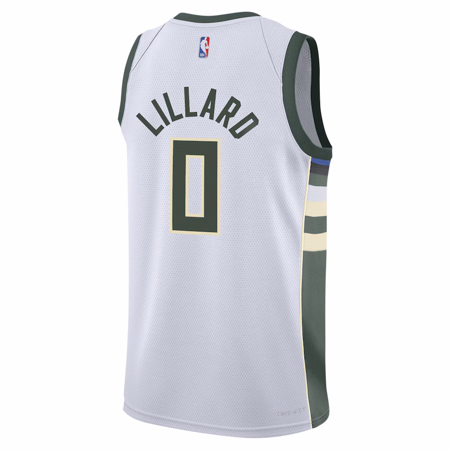 Damian Lillard, Milwaukee Bucks Youth Swingman Jersey - Association Edition - White