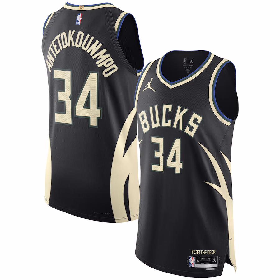 Giannis Antetokounmpo Bucks Jordan Statement Edition Swingman Jersey