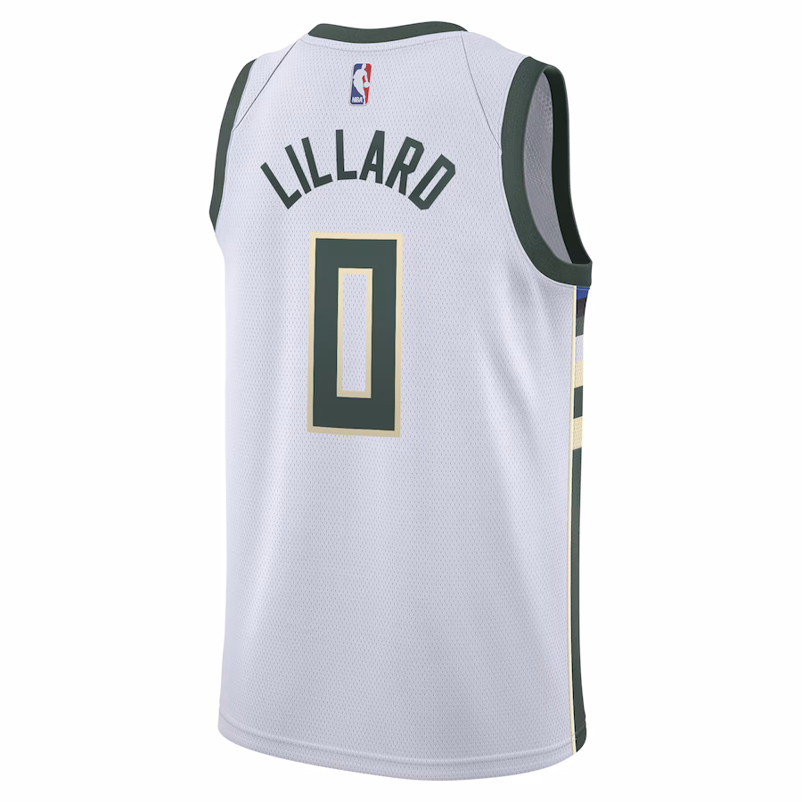 Damian Lillard Milwaukee Bucks Unisex Association Swingman Jersey