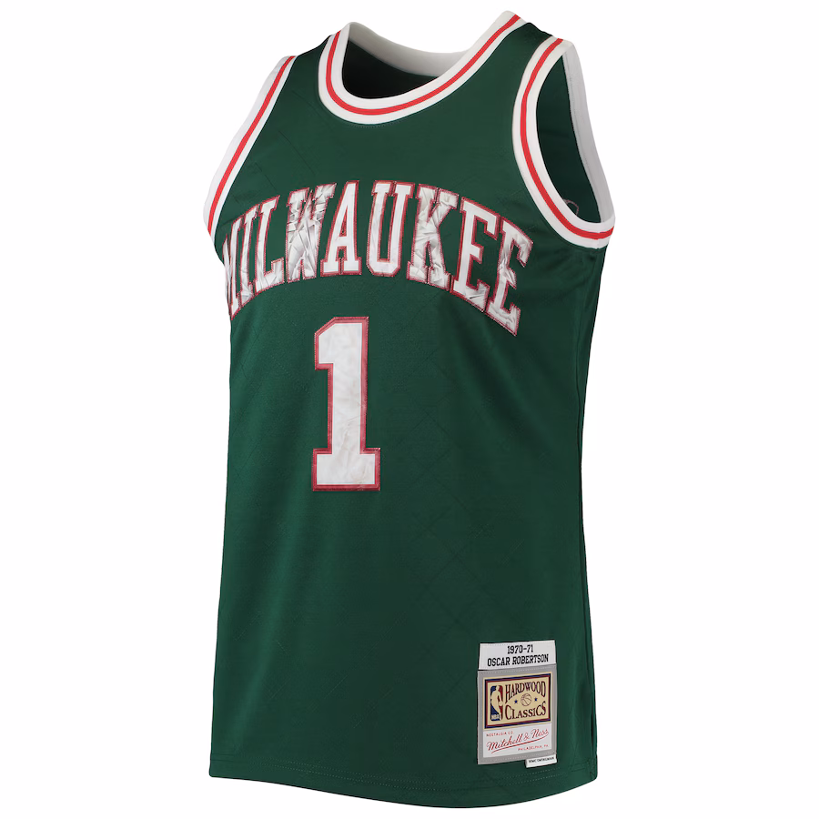 Camiseta Diamond 75º aniversario NBA Hardwood Classics Mitchell & Ness Milwaukee Bucks Oscar Robertson 1996/97