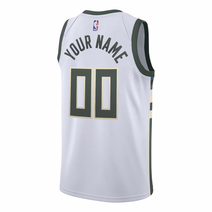 Milwaukee Bucks Swingman Custom Jersey - Association Edition - White