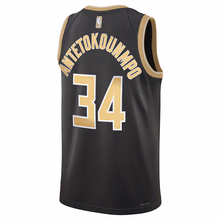 Giannis Antetokounmpo, Milwaukee Bucks Unisex Select Series Swingman Jersey - Black