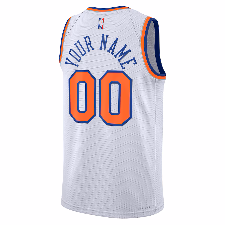 New York Knicks Neutral Swingman Custom Jersey - Association Edition, White