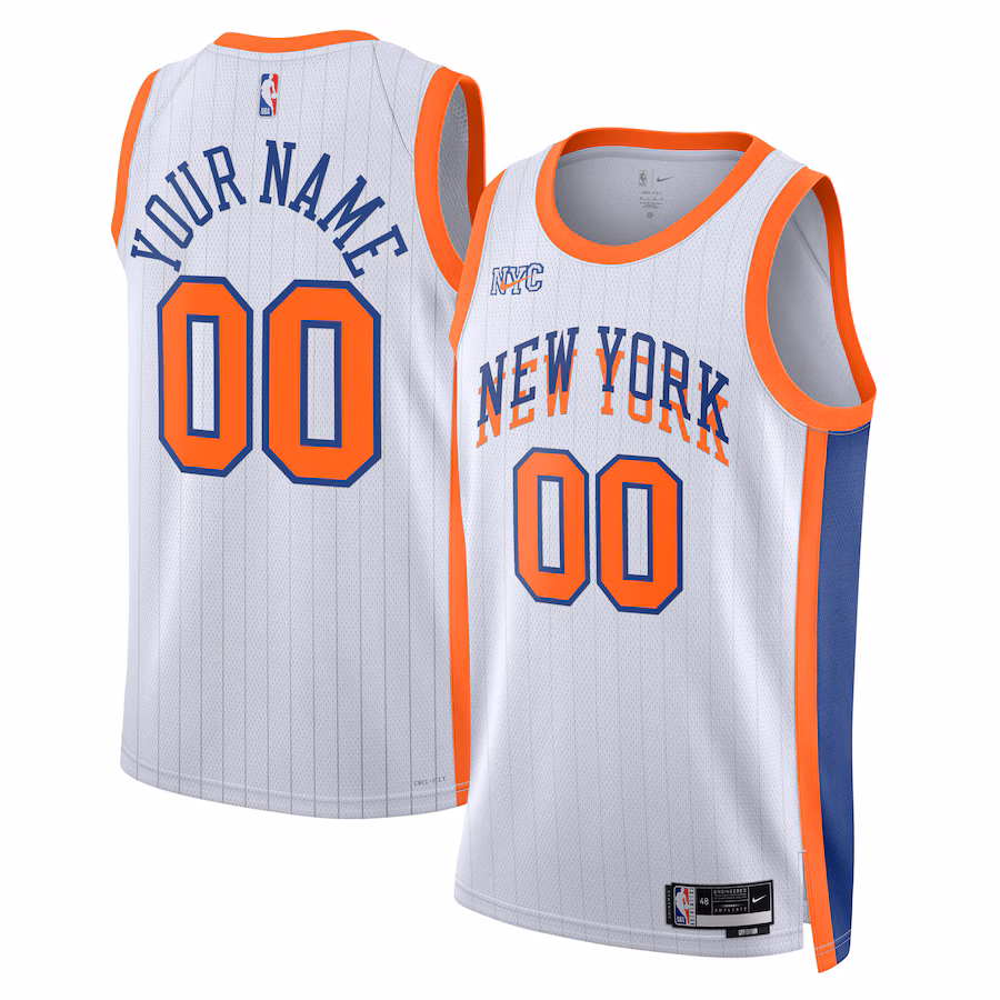 New York Knicks Neutral 2024/25 Custom Swingman Jersey - City Edition, White