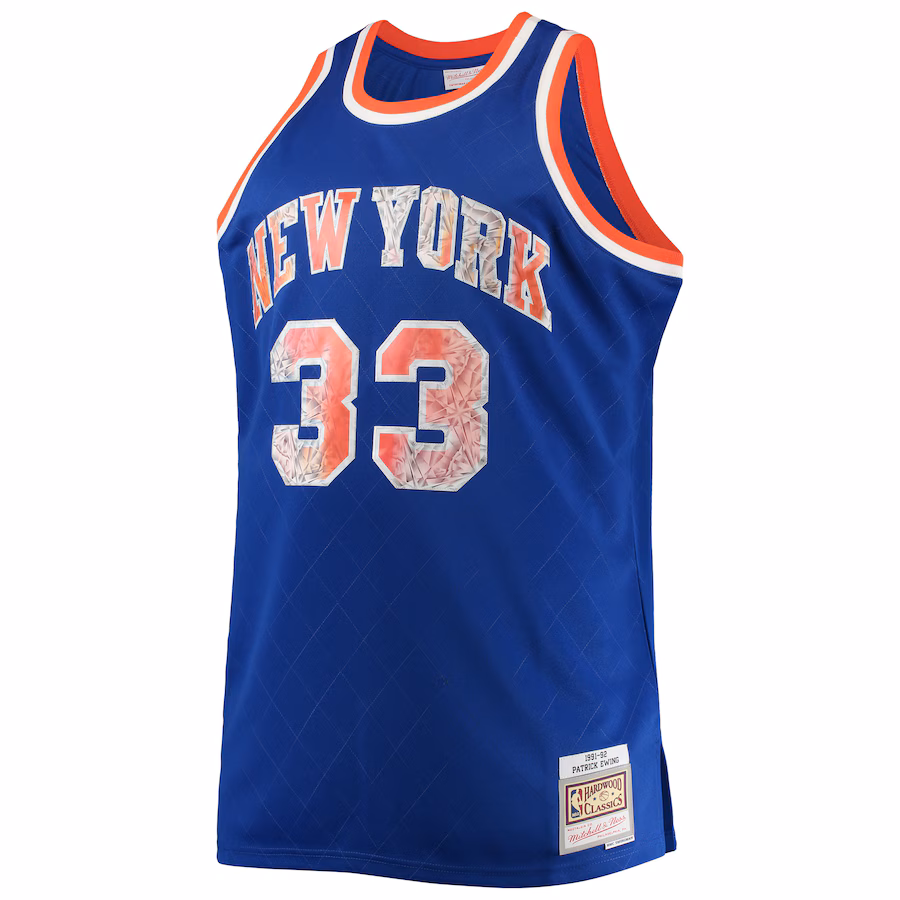 Patrick Ewing New York Knicks Mitchell & Ness 1991/92 NBA 75th Anniversary Diamond Big & Tall Jersey