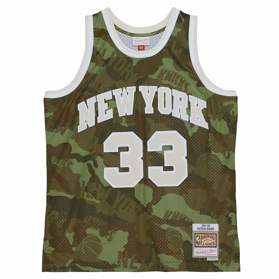 Maillot Ghost Green Hardwood Classics Mitchell & Ness New York Knicks Patrick Ewing 1991/92