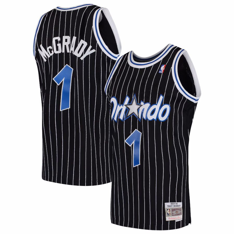 Tracy McGrady, Orlando Magic Mitchell & Ness Hardwood Classics Swingman Jersey - Black