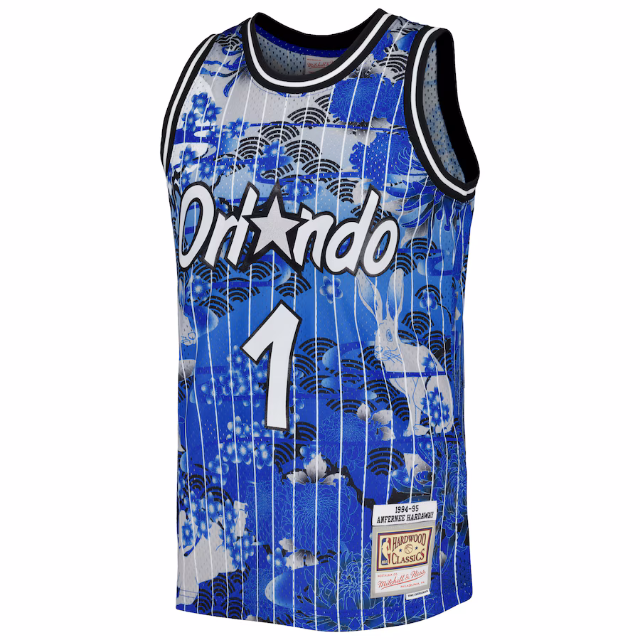 Anfernee Hardaway, Orlando Magic Mitchell & Ness 1994/95 Classic Lunar New Year Fan Edition Jersey - Blue