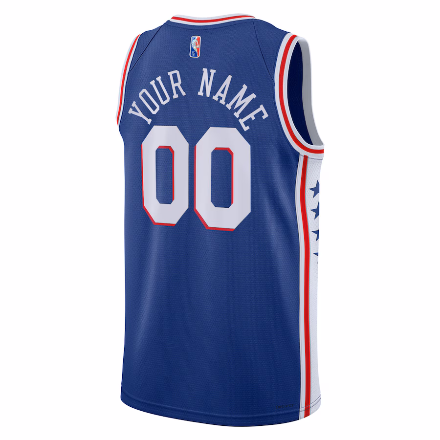 Philadelphia 76ers 2021/22 Diamond Swingman Custom Jersey - Icon Edition - Royal Blue