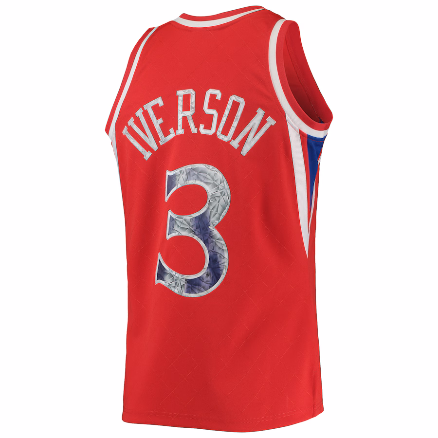 Camiseta Diamond 75º aniversario NBA Hardwood Classics Mitchell & Ness Philadelphia 76ers Allen Iverson 1996/97