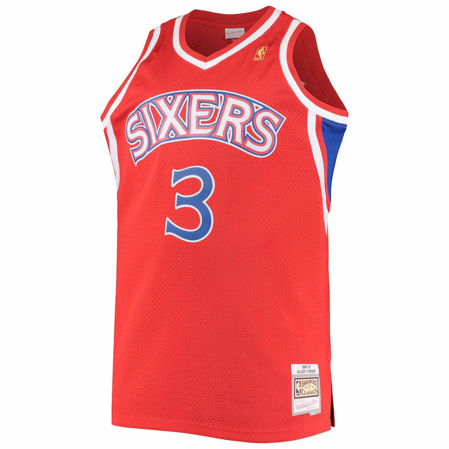 Allen Iverson Philadelphia 76ers Mitchell & Ness 1996/1997 Big & Tall Classiques Hardwood Maillot Swingman - Rouge