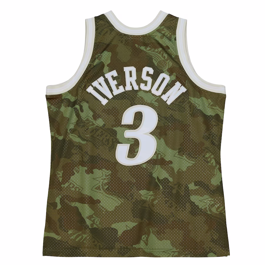 Maillot Swingman Ghost Green Hardwood Classics Mitchell & Ness Philadelphia 76ers Allen Iverson 1997/98