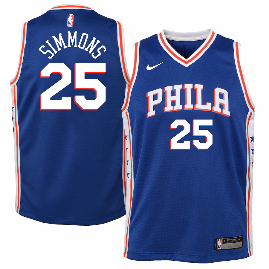 Ben Simmons Philadelphia 76ers Youth Icon Edition Swingman Jersey Royal