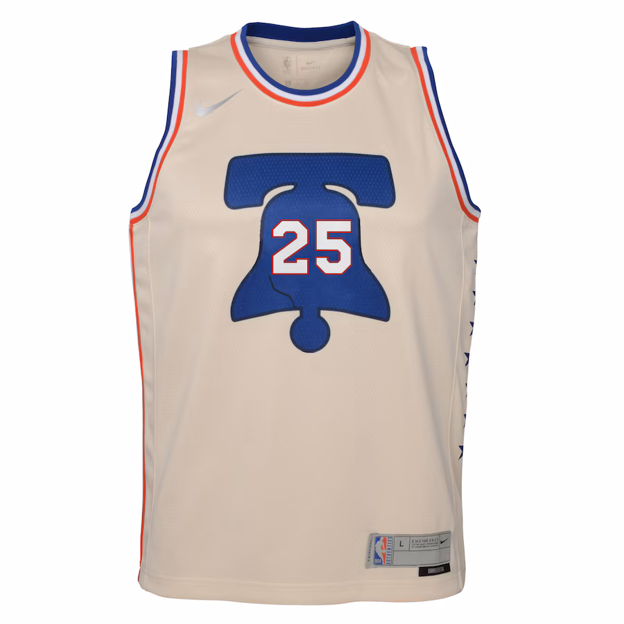 Ben Simmons Philadelphia 76ers Youth 2020/21 Season Swingman Player Jersey Championship Edition - Ivory