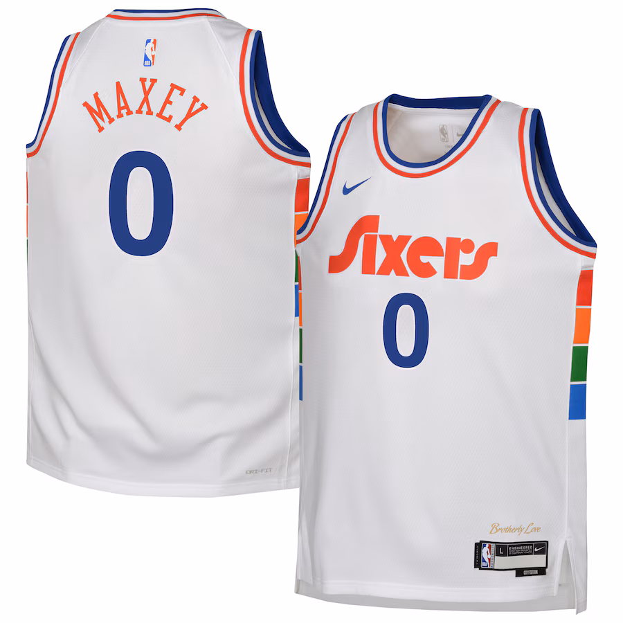 Tyrese Maxey Philadelphia 76ers City Edition Trikot 2024-25
