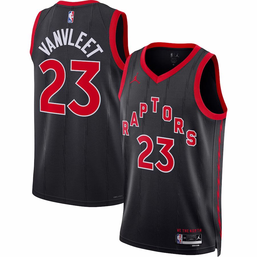 Fred VanVleet Toronto Raptors Jordan Brand Camiseta Swingman Unisex - Edición Declaración - Negro