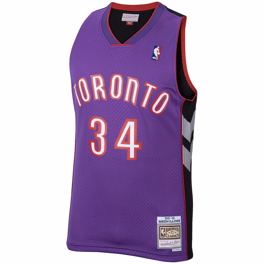 Camiseta Hakeem Olajuwon Toronto Raptors 2001/02 Mitchell & Ness Hardwood Classics Swingman