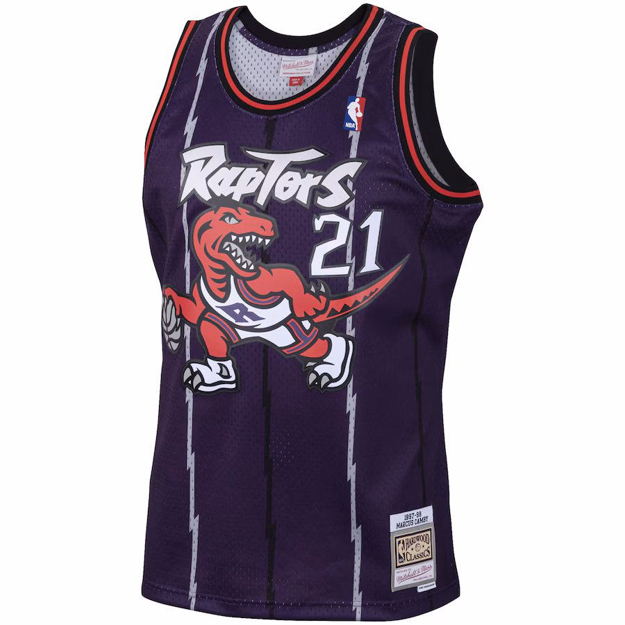 Camiseta Marcus Camby Toronto Raptors 2001/02 Mitchell & Ness Hardwood Classics Swingman