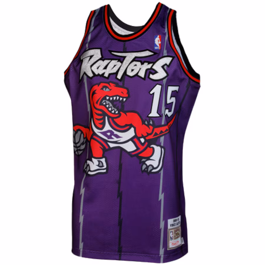Mitchell & Ness Maillot rétro de Vince Carter pour les Toronto Raptors en saison 1998/99 - Violet