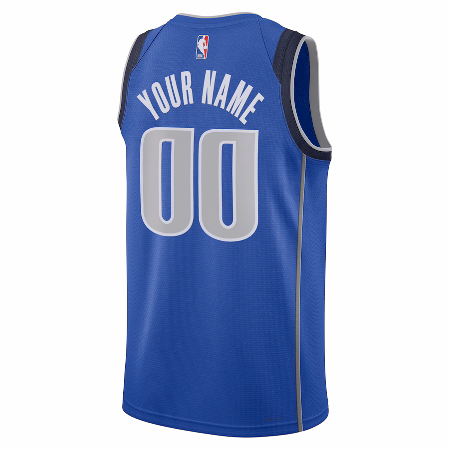 Maglia personalizzata dei Dallas Mavericks, Edizione icona, Blu