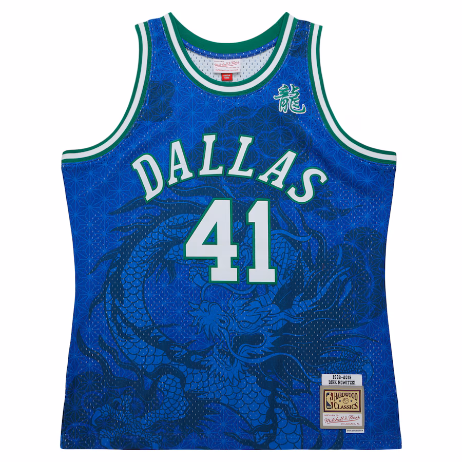 Dirk Nowitzki Dallas Mavericks 1998-2009 Hardwood Classics Retro Jersey