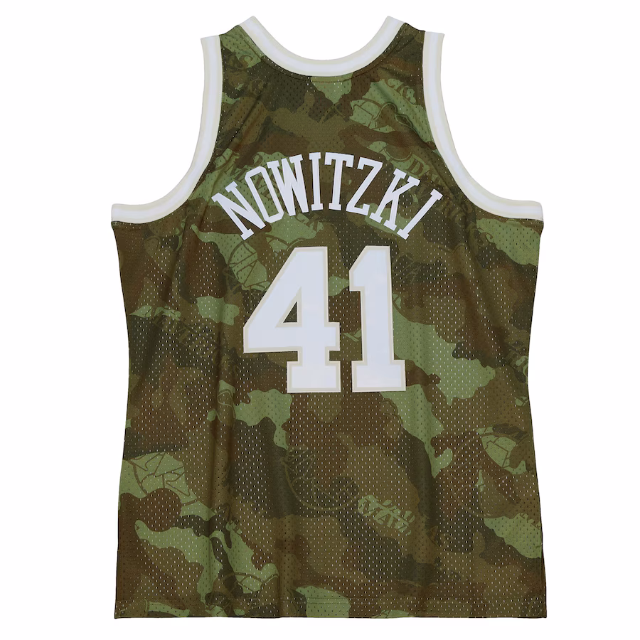 Dirk Nowitzki Dallas Mavericks 1998/99 Camuffamento Verde Fantasma