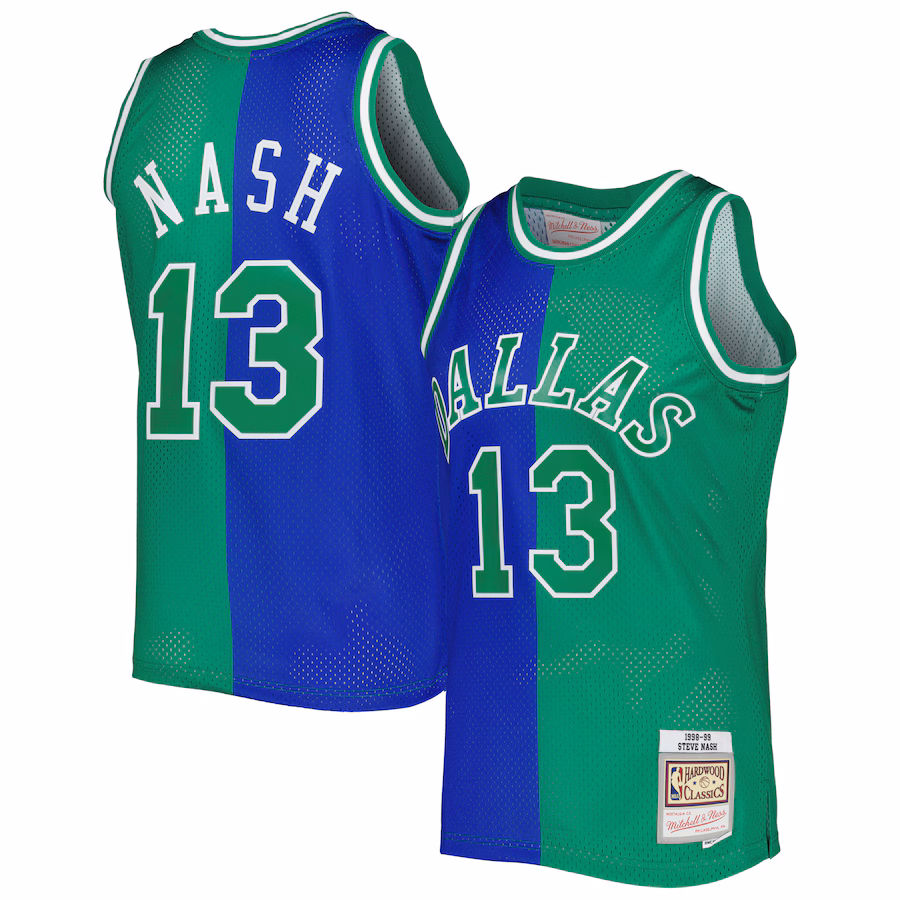 Steve Nash, Dallas Mavericks, 1998/99, Bleu/Verte