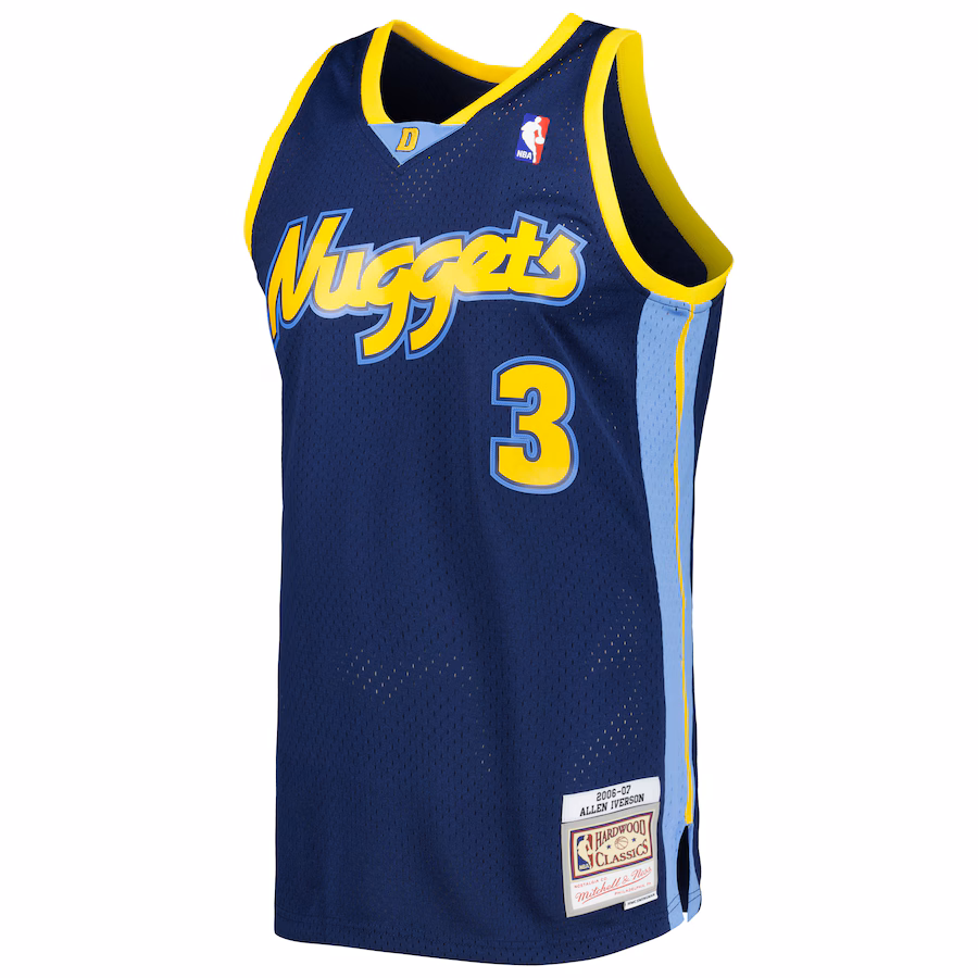 Allen Iverson, Denver Nuggets, Classiques du bois dur, Bleu marin