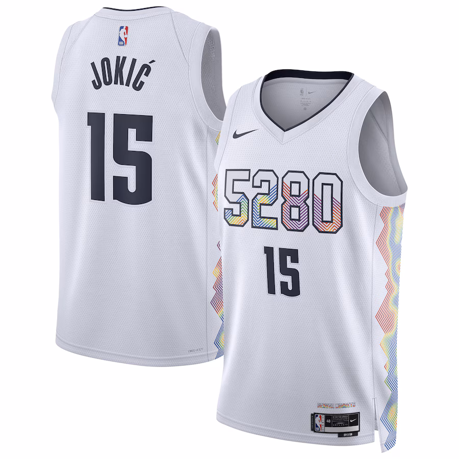 Nikola Jokic, Denver Nuggets, Edición City 2024/25, Blanco