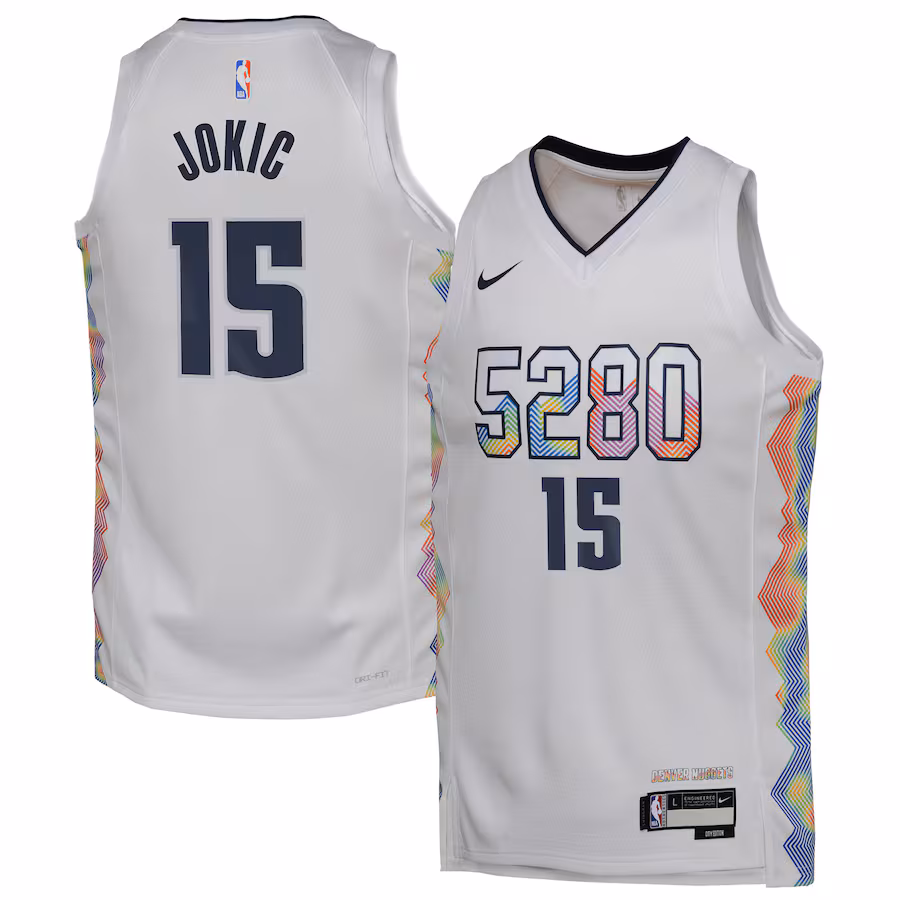 Nikola Jokic, Denver Nuggets, Edición Ciudad 2024/25, Blanco