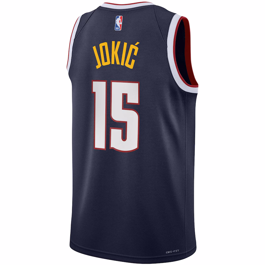 Nikola Jokic, Denver Nuggets, Icon Edition, Navy Blue