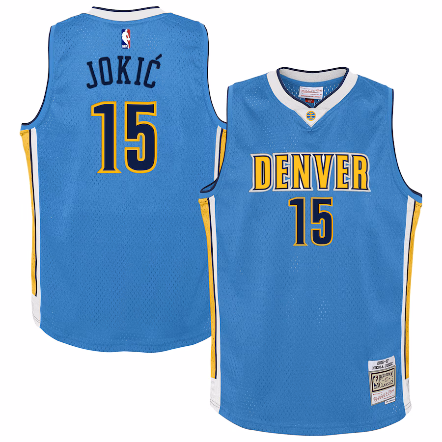Nikola Jokic, Denver Nuggets, Swingman Hardwood Classics 2016/17, Azul Claro