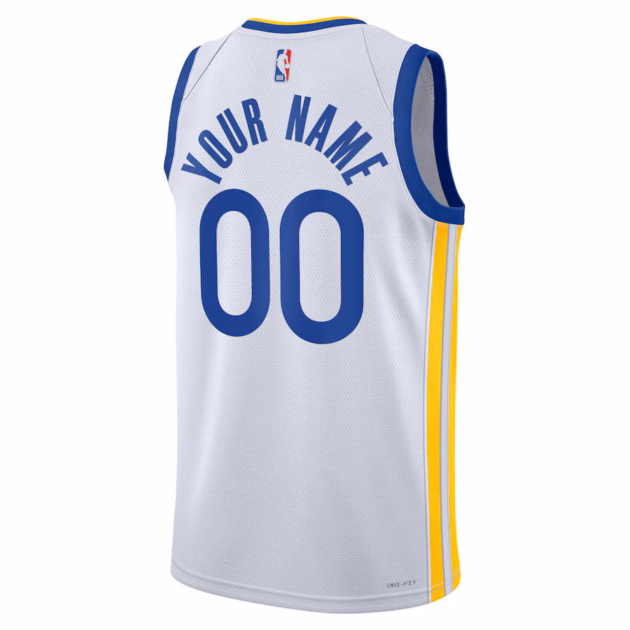Golden State Warriors, Unisex Custom Jersey, Association Edition, White
