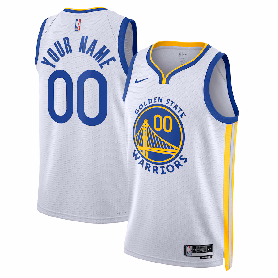 Golden State Warriors, Unisex Custom Jersey, Association Edition, White