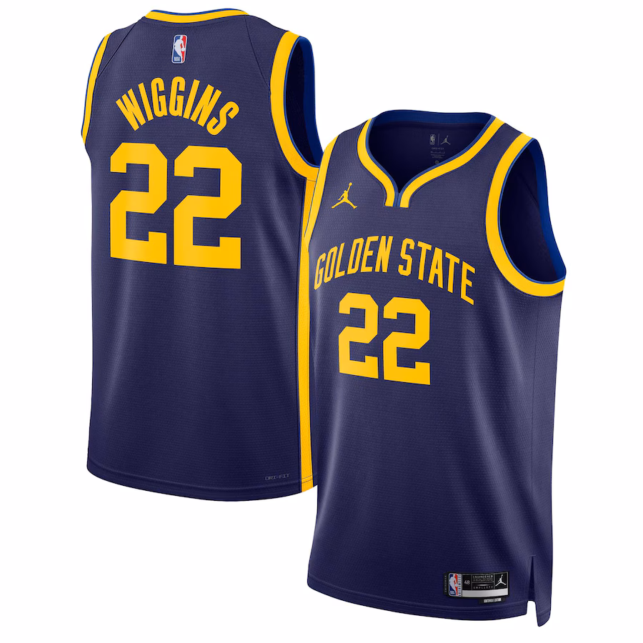 Andrew Wiggins, Golden State Warriors, Jordan Brand Unisex, Statement Edition, Navy Blue