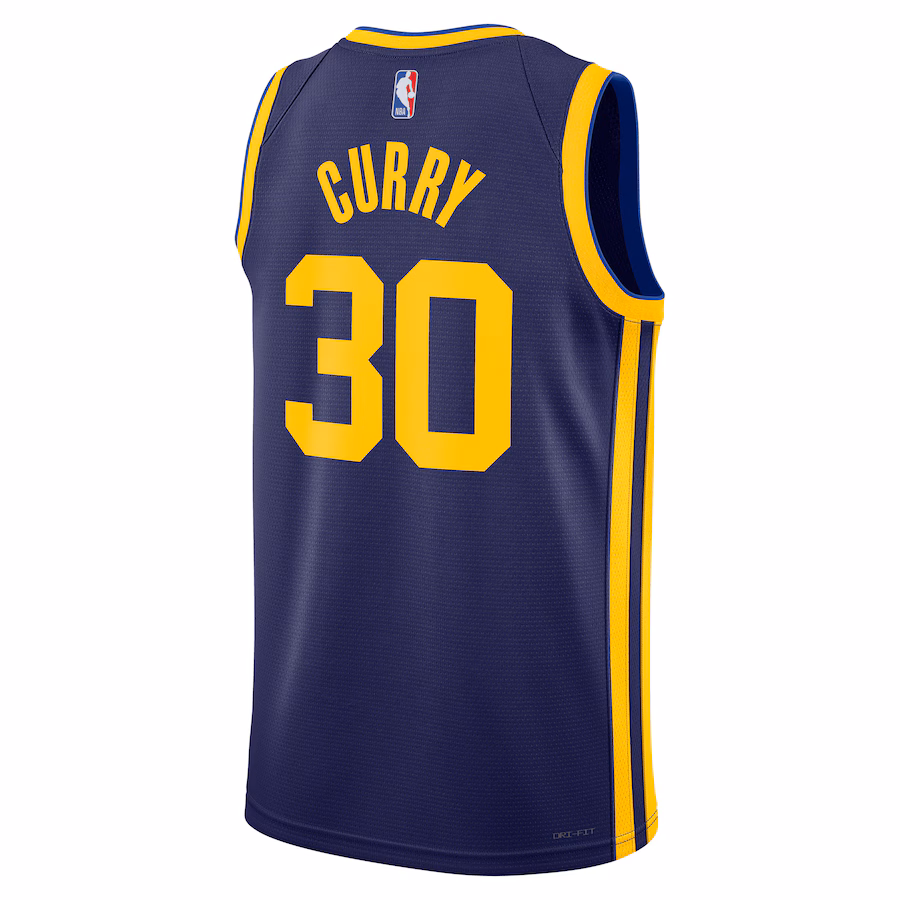 Stephen Curry, Golden State Warriors, Edizione Statement Unisex, Blu Marino