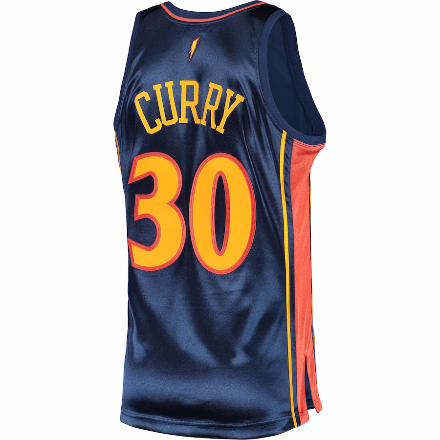 Stephen Curry, Golden State Warriors, Maglia di Legno Classica 2009/10, Blu Marino