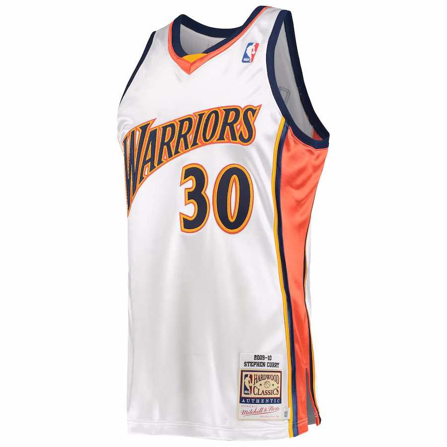 Stephen Curry, Golden State Warriors, Jersey Classique Bois Dur 2009/10, Blanc