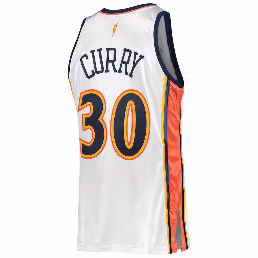 Stephen Curry, Golden State Warriors, Jersey Classique Bois Dur 2009/10, Blanc
