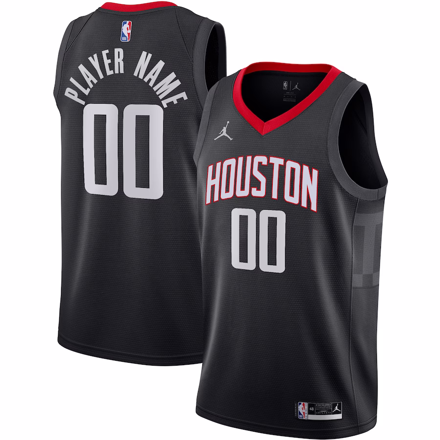 Houston Rockets, Maglia personalizzata, Edizione Dichiarazione, Nera