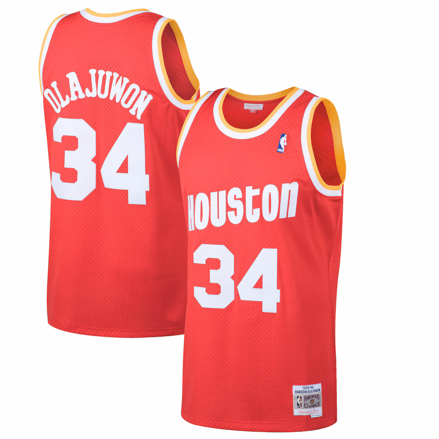 Hakeem Olajuwon, Houston Rockets, Maglia da fan classica 1993/94, Rossa